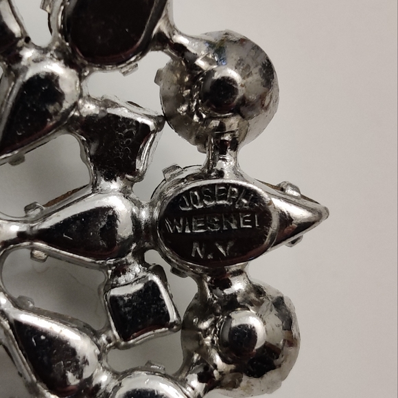 Vintage Joseph Wiener Crystal Brooch - Picture 4 of 12